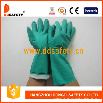 Grüne Nitrilindustrie Handschuhe Sicherheitshandschuh Arbeitshandschuh (DHL445)
